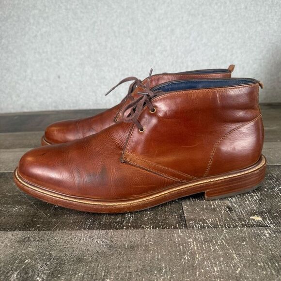 Cole Haan Mens Size 11M Tyler Grand Leather Chukka Shoes Brown Lace Up C24298 - Picture 3 of 9